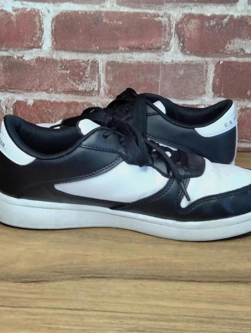 US Polo Shoes Womens Size 8 Beata Black White Low Top Sneakers - Picture 5 of 9